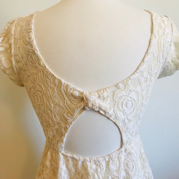Cream Forever 21 Short Dress (Size Medium) - Picture 4 of 6